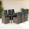 VidaXL 9-piece Garden Bistro Set Grey Cushions Poly Rattan 3277038