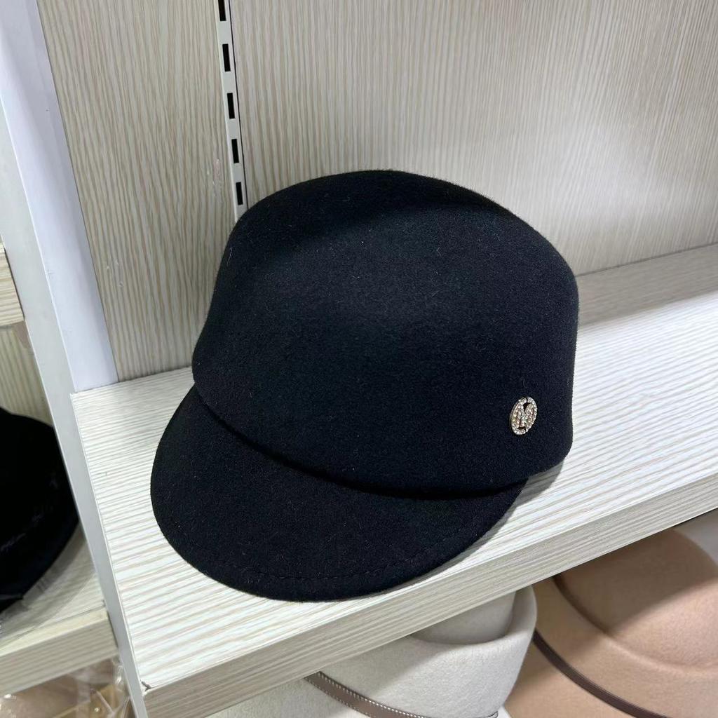 Новинка 2023 года, конная кепка M из чистой шерсти, женская шляпа-федора, осень-зима, высокое качество, универсальная кепка, уличная британская модная рыцарская шляпа