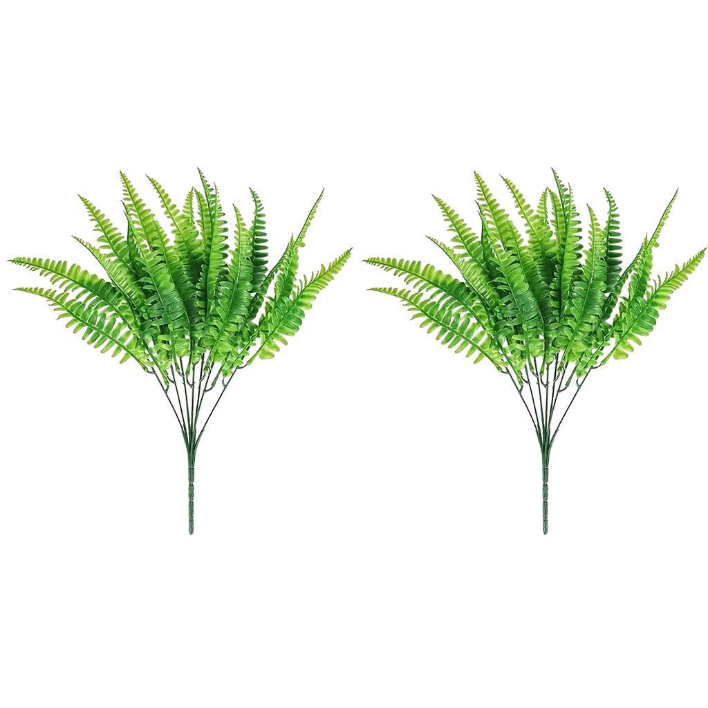 2pcs Simulation Persian Grass Grass Plant Green Wall Decoration Flowers And Green Leaves Fern