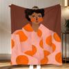 artwork Sofia Lind Art Modern Throw Soft Coral Fleece Blanket 310gsm Fluffy Warm Throw for Sofa Bed Couch Bedroom Decor