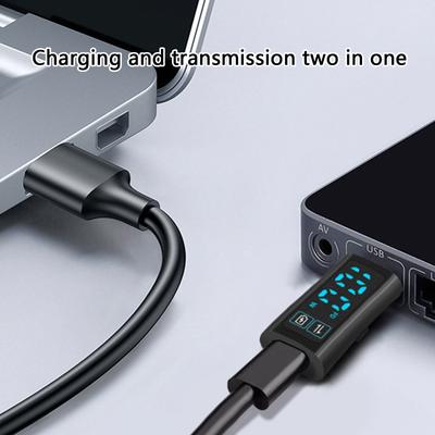 Адаптер Type C Адаптер USB C к USB C PD100W Быстрое зарядное устройство для быстрой зарядки и передачи данных Мониторинг мощности в реальном времени
