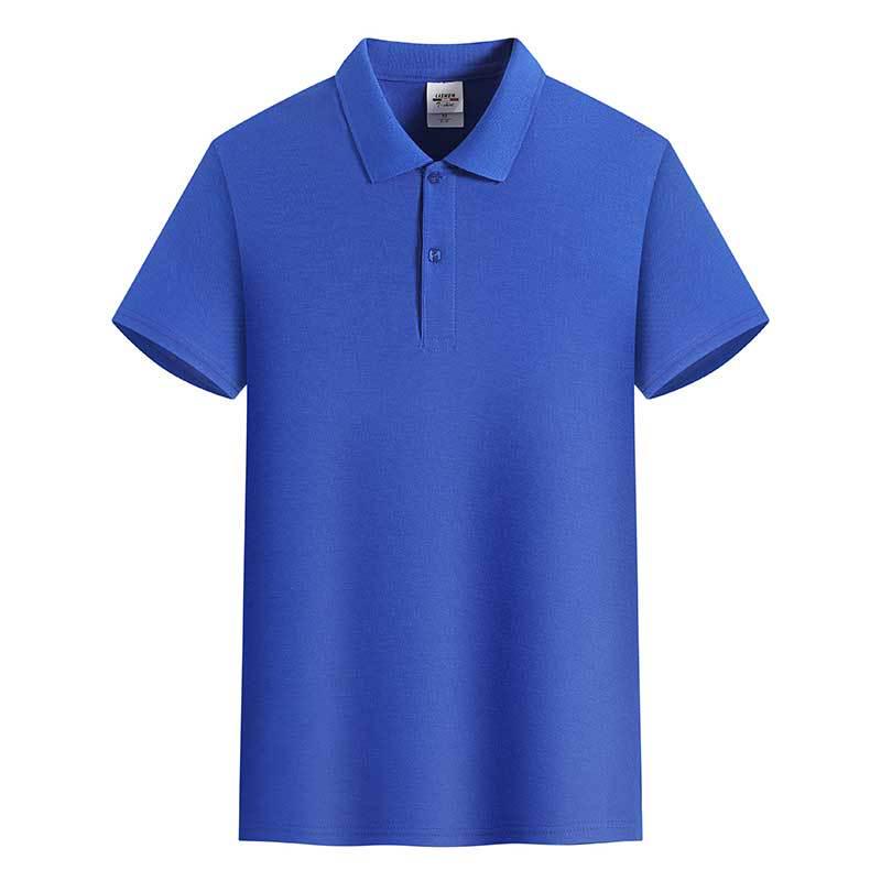 Рубашка поло из желтого хлопка, короткий рукав, 180 г, 32 штуки, однотонная, с лацканами, универсальная повседневная посадка, летняя одежда