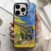 Чехол для телефона V-Van G-Gogh S-Звездные Подсолнухи Для iPhone17,16,15,14,13,12,11 Plus,Pro Max Черный Конфетный Посеребренный Чехол