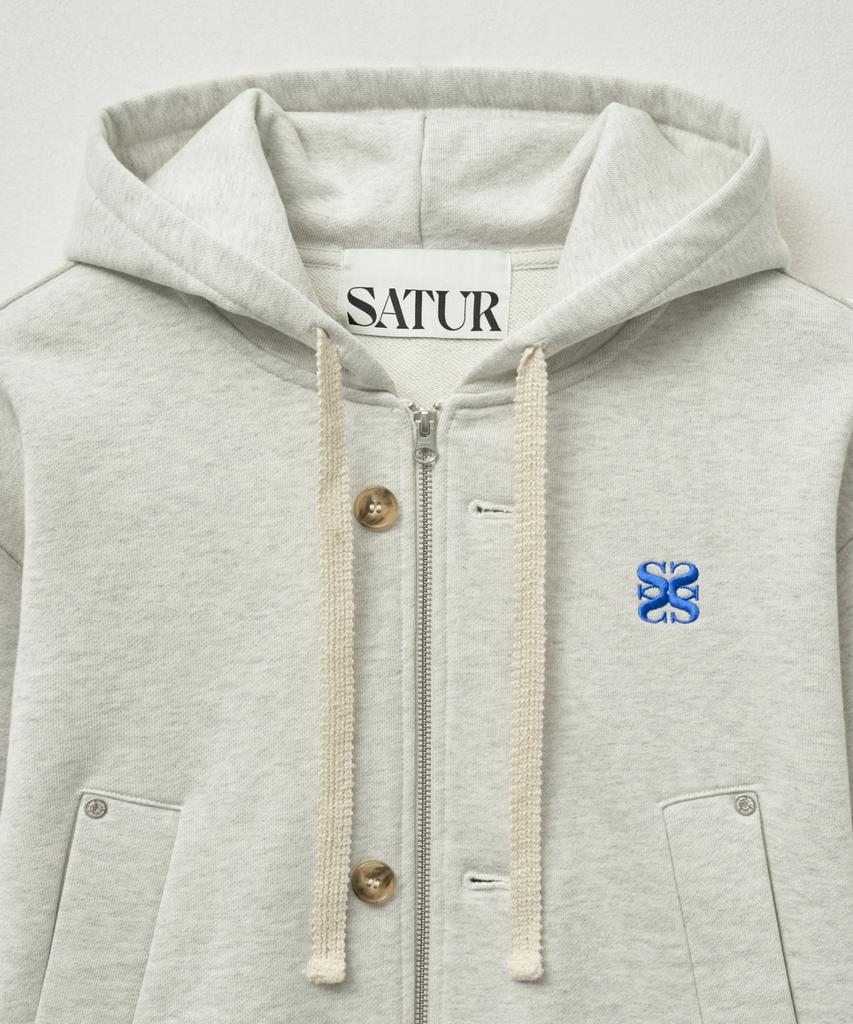 Худи на молнии Satur Theo Cotton All Day, цвет Art Blue
