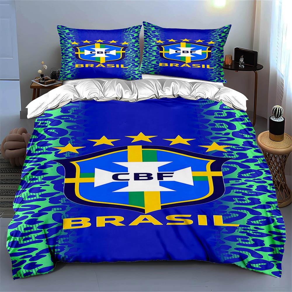 Brazilian Football Confederation logo. Bedding sets Duvet cover sets Duvet covers Pillowcases(1 * Duvet Cover 2 * Pillowcases, without duvet insert)