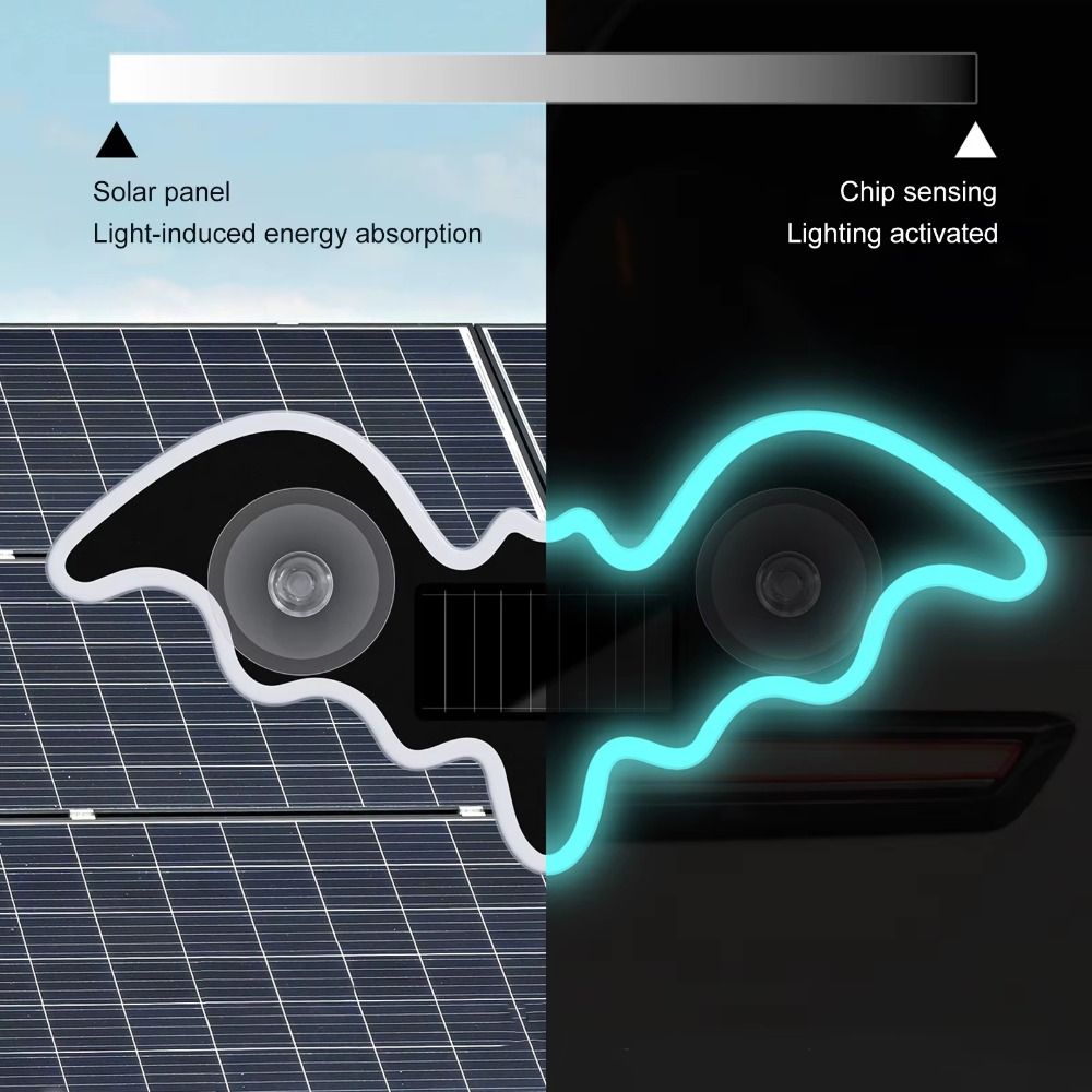 Dynamic Gradient Car Solar LED Light Wireless Atmosphere Breathing Lamp Car Interior