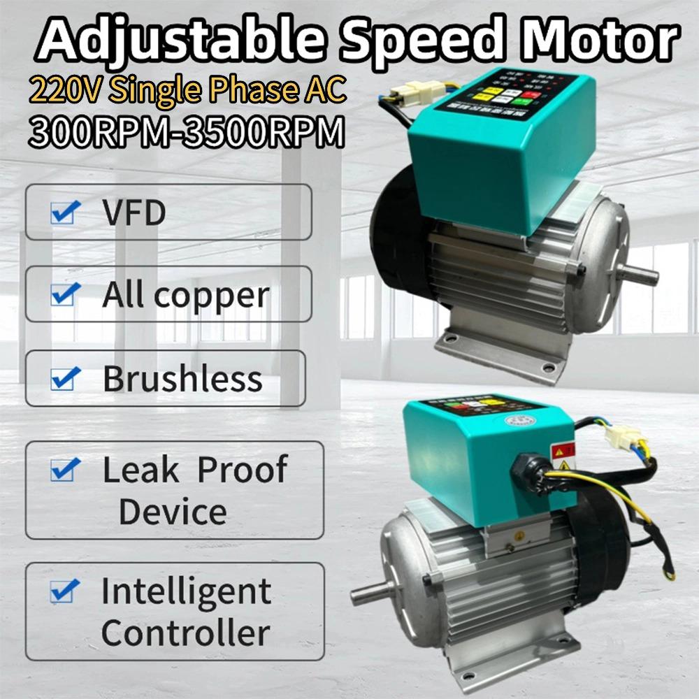 High Power 30KW 20KW 10KW 3Phase AC 220V Permanent Magnet Generator With 300-3500RPM VFD Motor Intelligent Controller Set DIY