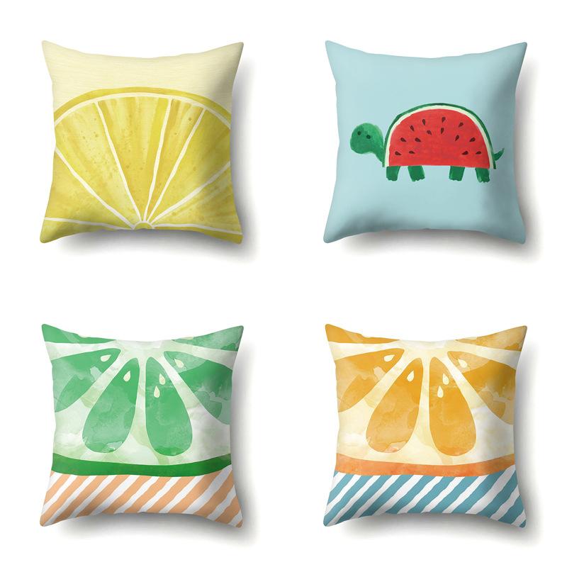 Крутая летняя фруктовая полиэстеровая наволочка, украшение для автомобиля, принт для дома, маленькая свежая милая наволочка