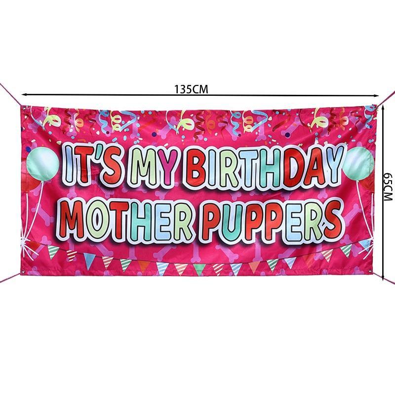 Украшения для вечеринок для домашних животных, собак и кошек, аксессуары для домашних животных, баннер на день рождения для собак, украшение на воздушный шар, треугольник на день рождения и шляпа на день рождения для собак