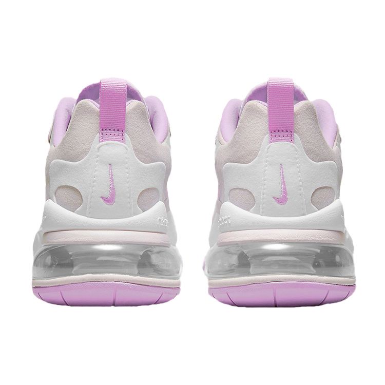 Nike Air Max 270 React Retro Comfortable Durable Low Top Air Cushion Running Shoes Women Sneaker Off-White Purple CZ1609-100