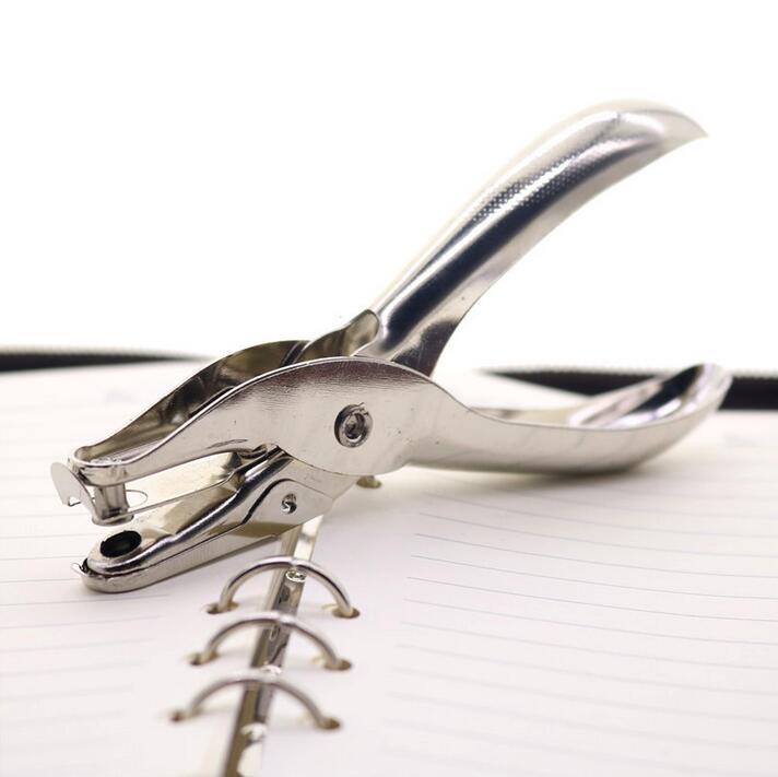 1 шт., школьный офисный металлический дырокол с одним отверстием, ручной дырокол для бумаги для скрапбукинга, бордюр для скрапбукинга