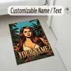 Personalized Crystal Velvet Carpet,Lana Del Rey Custom Printed Name, Plush Area Rug For Home Indoor Decor