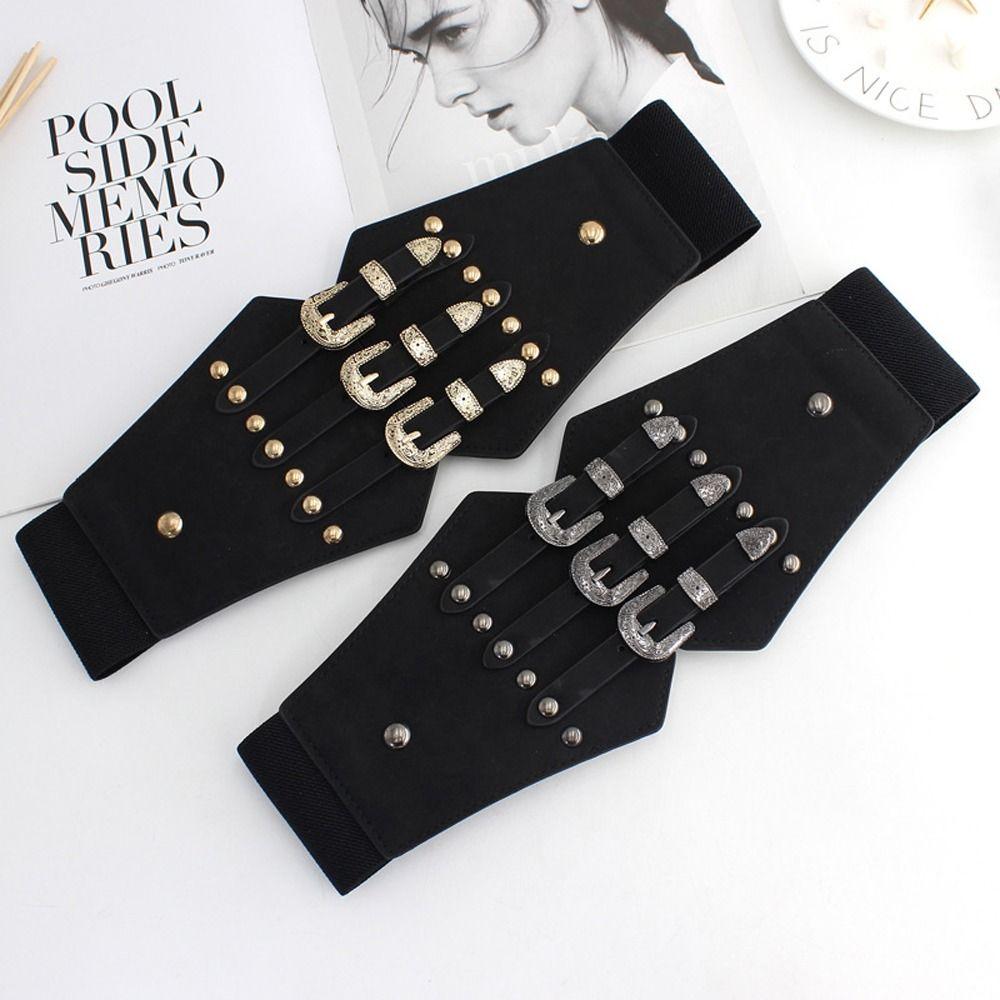 Decoration Corset Top Metal Buckle Waist Belts Women Waistband Korean Waist Strap Coat Decoration