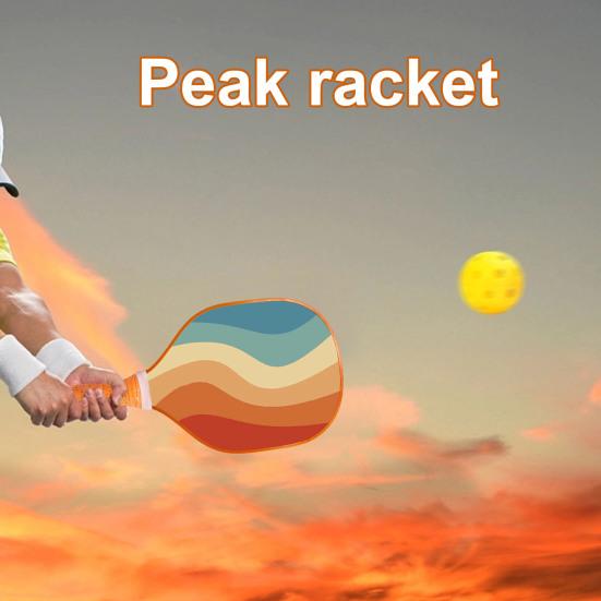 Деревянная ракетка для пиклбола с резиновым краем, эргономичная ручка, спортивные аксессуары для пиклбола на открытом воздухе