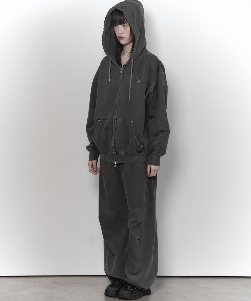 ETRE AU SOMMET Мягкие Широкие Брюки из Линии Heavy Wash (Древесный уголь)