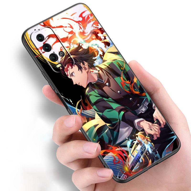 Чехол для телефона «Аниме Demon Slayer Kamado Tanjirou» для Xiaomi Redmi Note 11 10 9 8 T Pro 10S 5G 9A 9C 9S, мягкий черный чехол из ТПУ