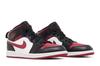 Kids' Sneakers Jordan 1 Mid Bred Toe (PS) Black/Noble Red-White