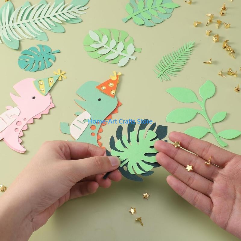 Y3NA Mini Brads Pattern Clips Metal Paper Clasps Split Pins Star Head Clips for DIY