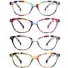 Cat Eye Colorful Reading Glasses For WomenClassic Oval Frame Flexble Spring HingeComfortable Readers Eyeglasses With Diopters