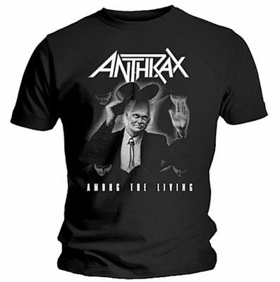 Черная классическая футболка унисекс Anthrax Among The Living в стиле рок-метал
