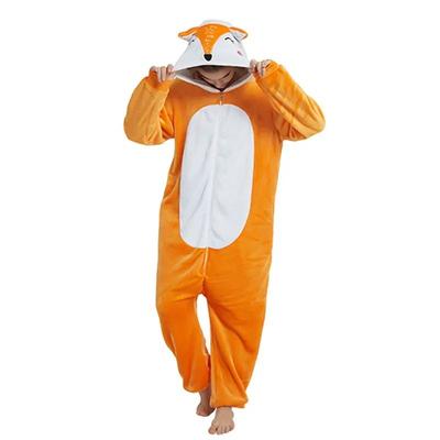Комбинезон-комбинезон с изображением лисы кигуруми в стиле аниме, пижама с героями мультфильмов, цельный зимний костюм для взрослых и женщин, праздничный наряд
