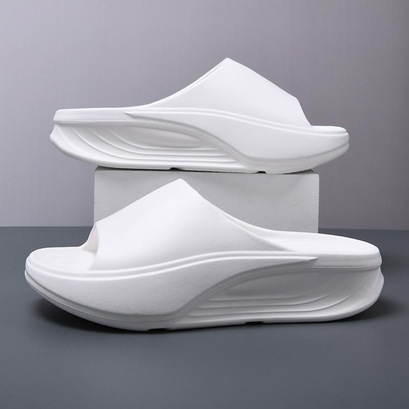 Mens Slide Shoes Outside Indoor Beach Sandal Shoes Plush Comfort Thick Cushioned Sole Slides Men Daily Wear Shoes Men Flip-Flops Slide Shoes