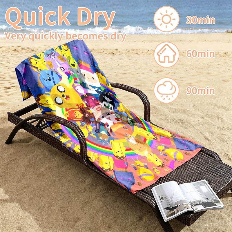 Adventure Time Beach towels also serve as bath towels summer essential a musthave for the outdoors the beach and the pool
