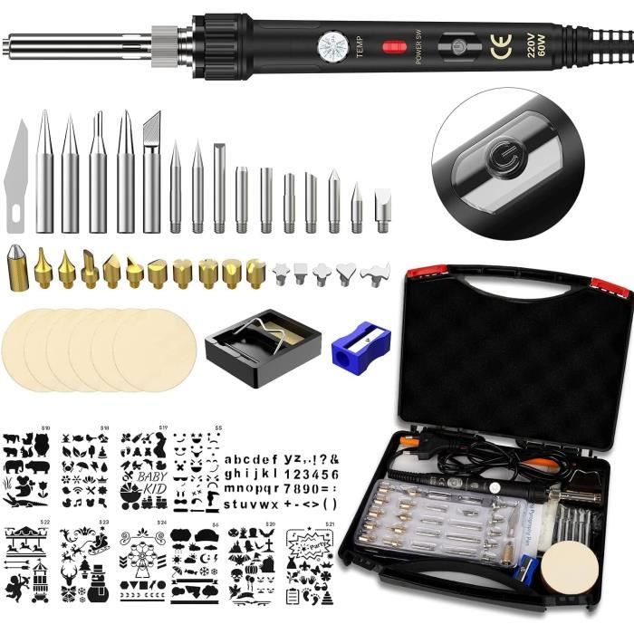 Kit De Pyrogravure - Ockered 52 En 1 - 60W - Température Réglable - Sécurité Améliorée