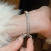 Браслет 'Четырехлистный клевер' с микро-посевом цирконов, Модное и легкое люксовое ювелирное изделие для женщин