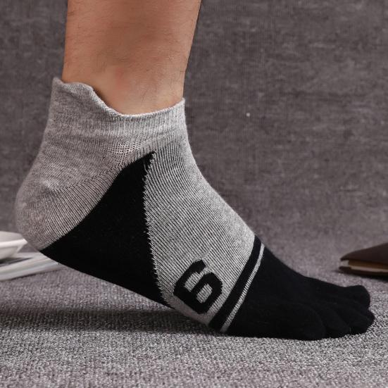 1 Pair Low Cut Socks Five-finger Breathable Cotton Breathable Sports Supplies for Sports