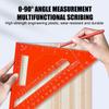 7/12inch Triangle Angle Protractor ABS Plastic Speed Square Measuring Ruler Carpenter Woodworking Measure Tool