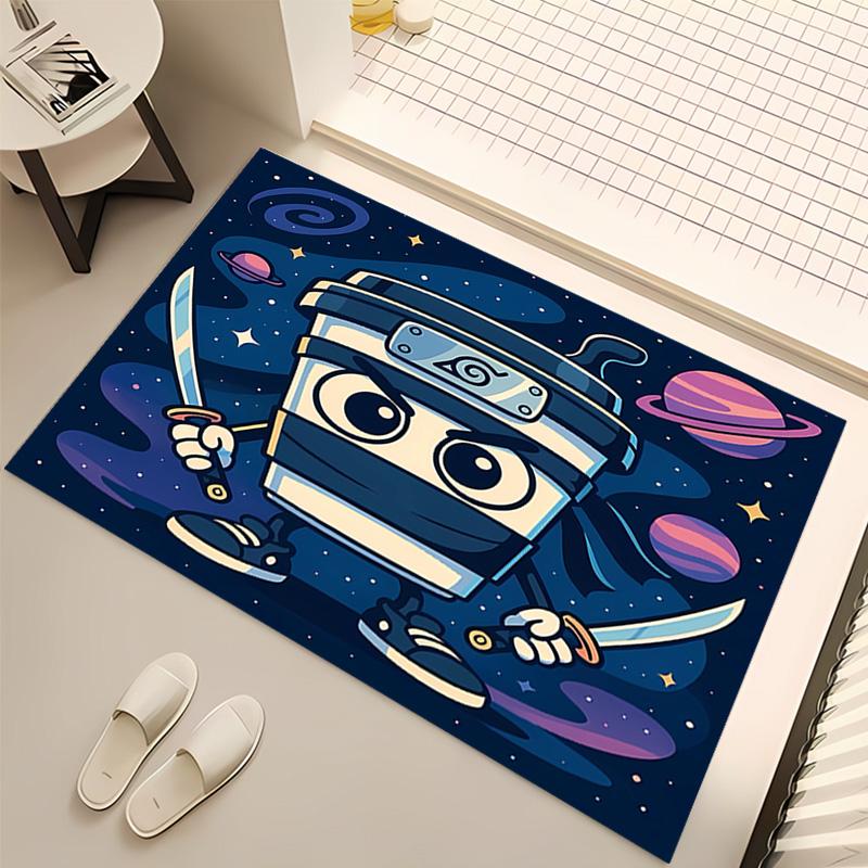 1pc Italian Brainrot characters8 Print Area Rug - Soft, Washable Non-Slip Indoor Mat, Living Room, Home Office Decorative Rug,Office Decorative