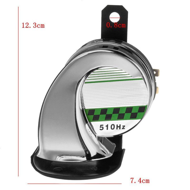 12V Waterproof 130DB Snail Air Motorcycle Horn Siren Loud For Car Truck Motorbike ATV Scooter Boat Black/Red/Blue/Golden/Silver
