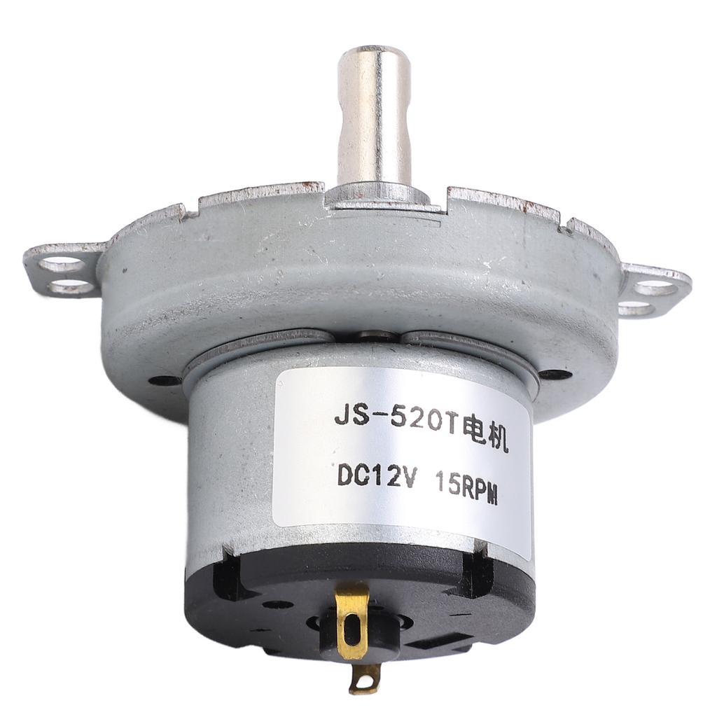 JS?520T DC Geared Motor Durable 12V 15RPM Gear Reducer Motor for Electronic Products