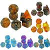 Набор многогранных кубиков DND, двухцветные игровые кости, настольная игра для бара, клуба, вечеринки
