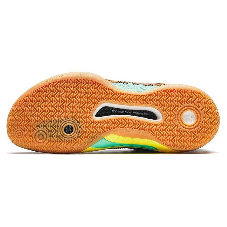 Anta Кроссовки для баскетбола Crazy Tide 5 Pro - Focus Durable Low-Top, мужские, оранжево-зеленые, 112411111S-4