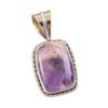 Natural Tiffany Stone 925 Solid Sterling Silver Gift TwoTone Pendant 1.25" K3s65