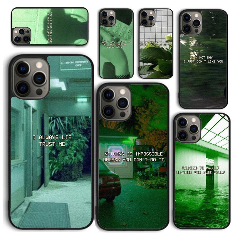 Зеленый бледный Чехол для телефона для iPhone 17 Air 16 15 14 12 13 PLUS 11 PRO MAX Задняя крышка Fundas Shell