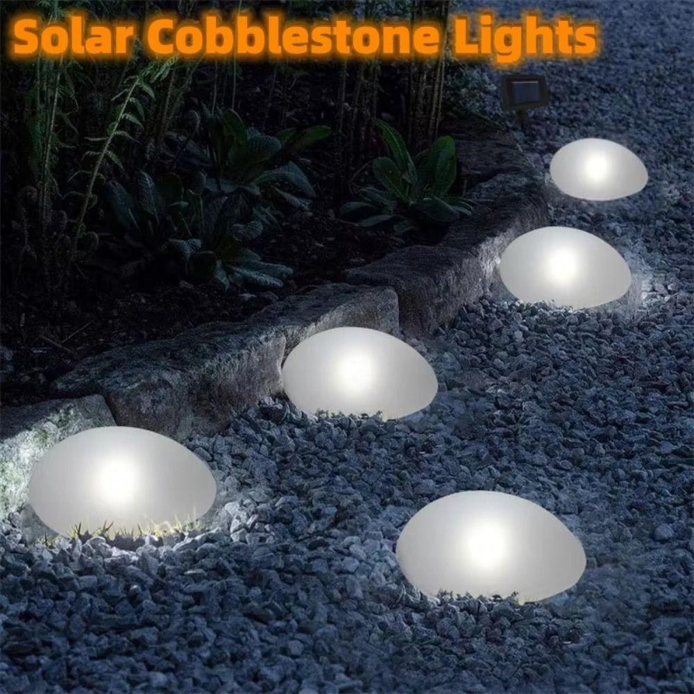 Energy Saving LED Solar Light Cobblestone Shaped Outdoor Pebble Lamp Solar Landscape Light  Lawn