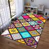 Colorful Boho Mandala Pattern Design Rug Non-slip rug suitable for living room and bedroom sofas