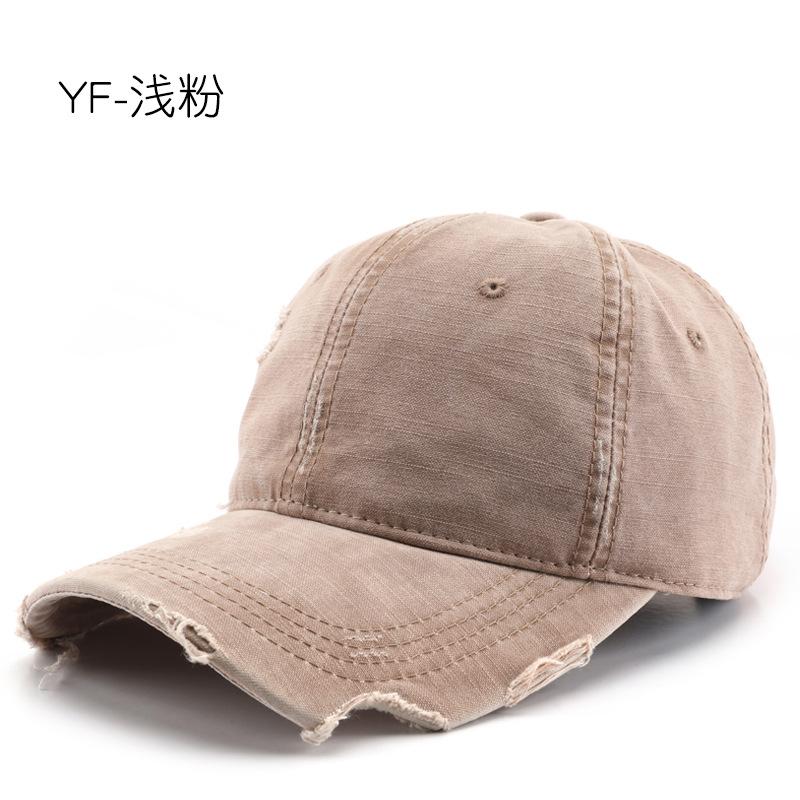 Men's spring and autumn washed distressed baseball cap, outdoor women's sports sun hat with brim