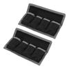 PATIKIL Camera Pouch Nylon DSLR Case Holder Storage Bag for AAA and Case, 4-Pocket LP-E6, LP-E8, N, P-FW50, EN-EL14, EN-EL15 (Gray)