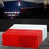 Truck Motorcycle Adhesive Rectangle Plastic Reflector Reflective Warning Plate Stickers Safety Sign Red/White Stickers