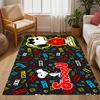 Snoopy Woodstock Friendship Floor Mat Design for Entryway Living Rooms Balcony Bedrooms Anti-slip Rug Decorate Offices