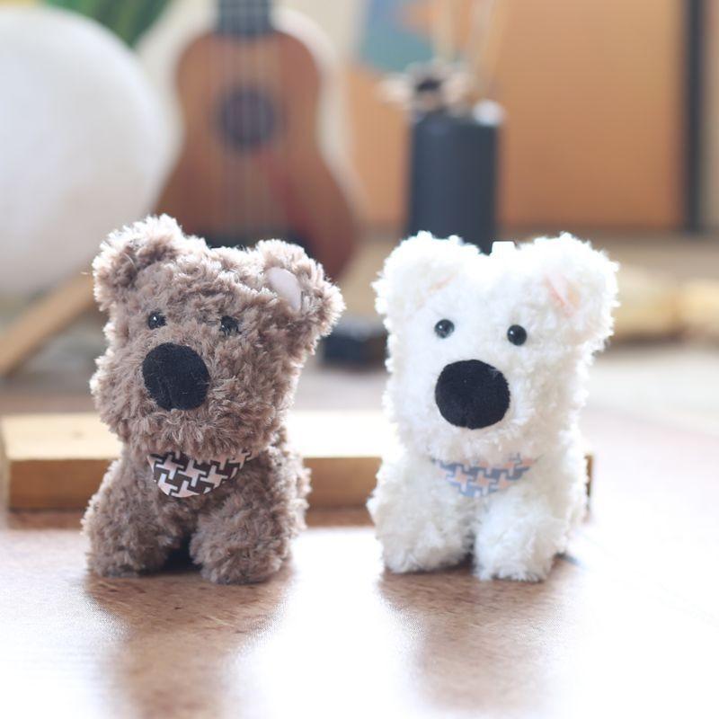 Миниатюрный плюшевый брелок в виде собаки породы вест-хайленд-уайт-терьер, подвеска для сумки, игрушки из ПП хлопка, плюшевые
