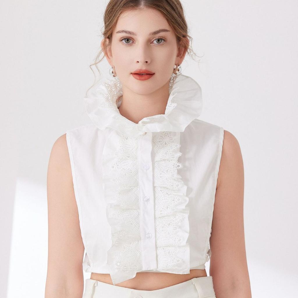 Vintage Lapel Fake Collar Female Detachable Shirt False Collar for Women Blouse Sweater Lapel Top Clothing Accessories