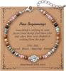 Best-selling new natural stone claw diamond bead bracelet, adjustable lobster buckle, women's bracelet with light luxury card