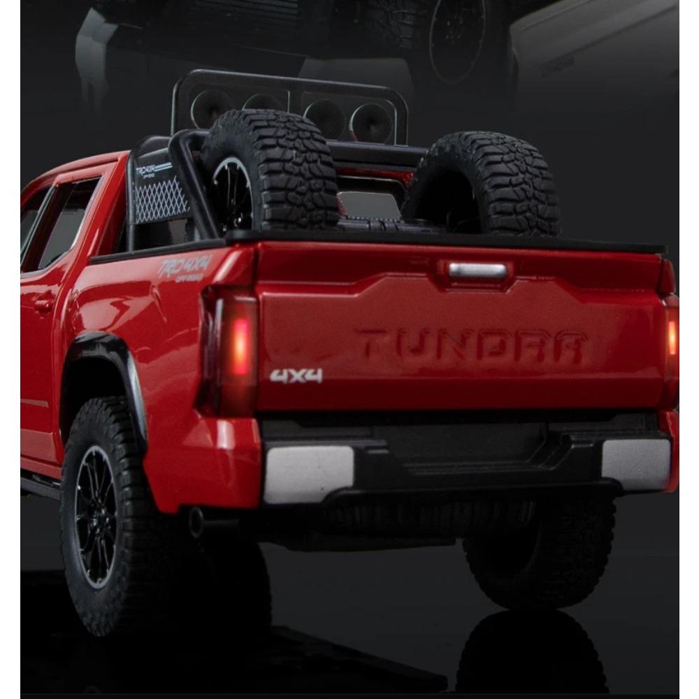 1/24 Toyota Tundra Сплав Пикап Модель Машины Литой и Игрушечный Металлический Внедорожник Модель Машины Звук и Свет Коллекция Детская Игрушка Подарок