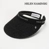 [Helen Kaminski (Hat)] Helen Kaminski Marina Sun Visor Straw Hat Charcoal Black Visor Hat HAT50318-CCBL