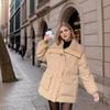 Куртка из овечьей шерсти с утолщением из хлопка, женская свободная куртка-пуховик, хлопковое пальто, зимняя теплая и удобная куртка